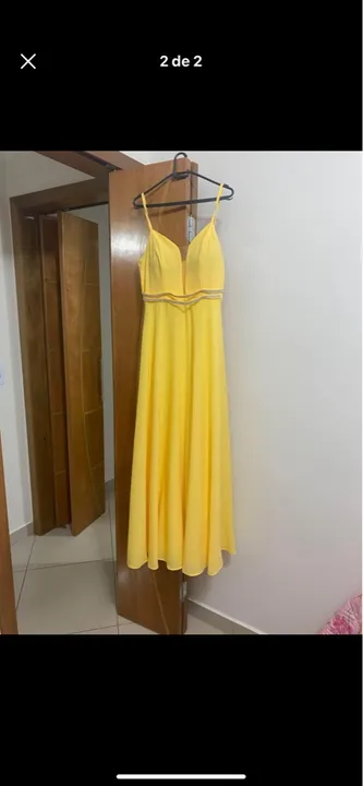 Vestido de madrinha amarelo shops bebe