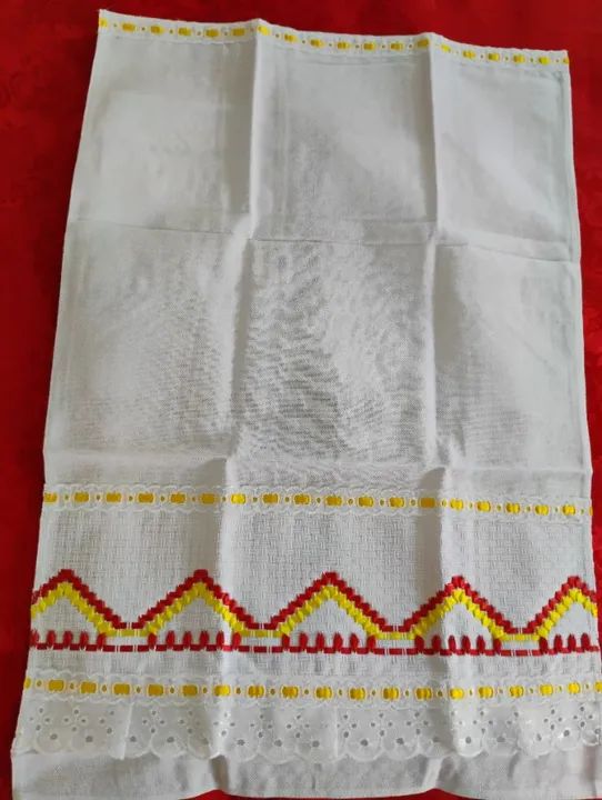 JOGO COM 6 UNIDADES Pano de COPA bordado em vagonite - Foto 6