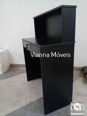 Balcão Caixa Recepção - MDF Preto