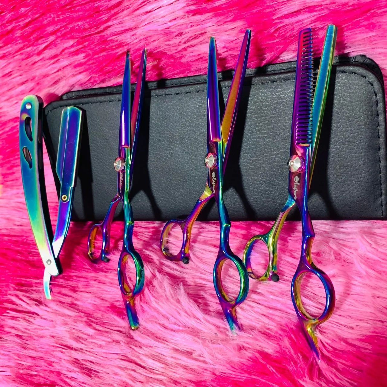 Kit de Barbeiro Profissional - Tesouras e Navalha - Foto 5