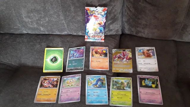 Pokémon 10 cartões Obsidian Flames sem repetição novos