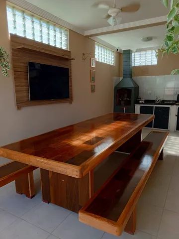 Mesa de Madeira Ypê no Estilo Taco.  - Foto 3