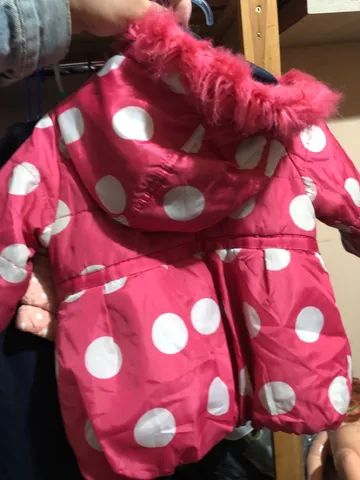 Casaco jaqueta bebê menina 9-12 meses com capuz quentinha Marisol - Foto 2
