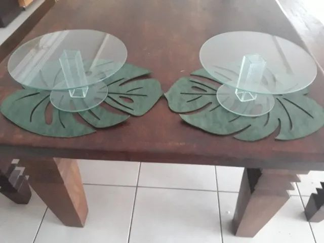 suporte de vidro de 5 mm, para doces em festas com 30 cm de diâmetro  - Foto 2