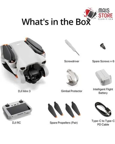 Drone Dji Mini 3 RC Standard Novo/Lacrado - Foto 4