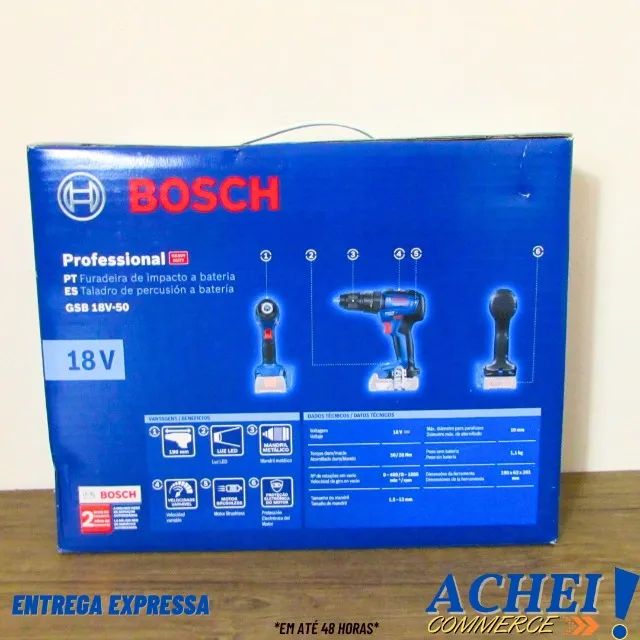 Parafusadeira Furadeira Bosch 18v - Novo  - Foto 4