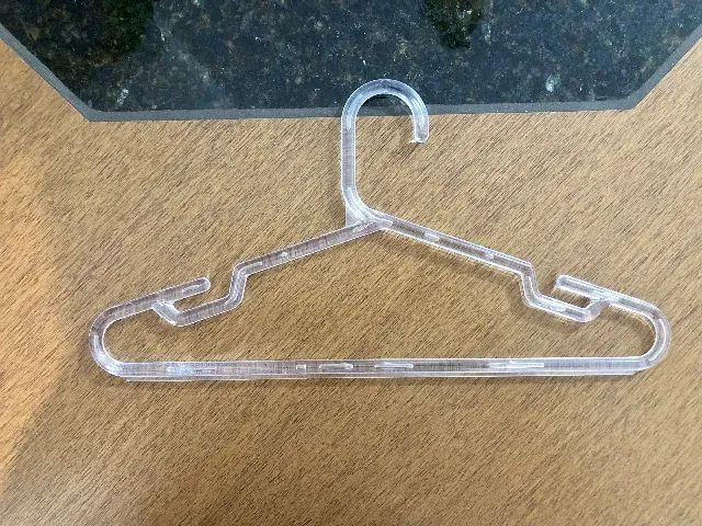 Kit de 10 peças de cabide infantil em acrílico transparente