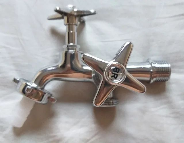 Torneira de metal cromado para tanque e lavadora, marca brilhante, garantia d - Foto 4