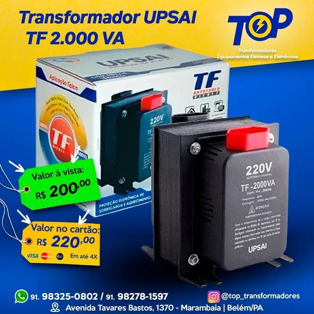 Transformador 2000 va bobina em cobre 