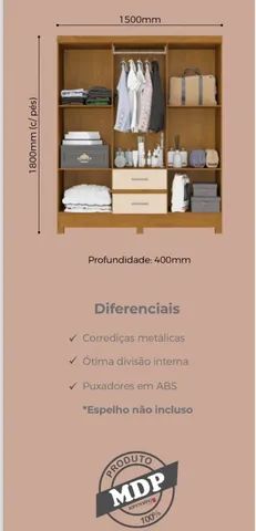 guarda roupa com espelho 6 portas  - Foto 2