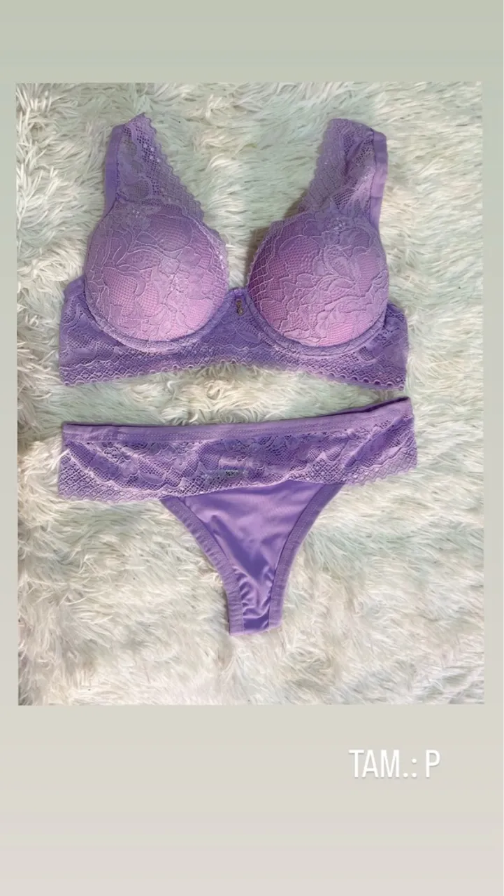 Conjunto de lingerie P ao GG