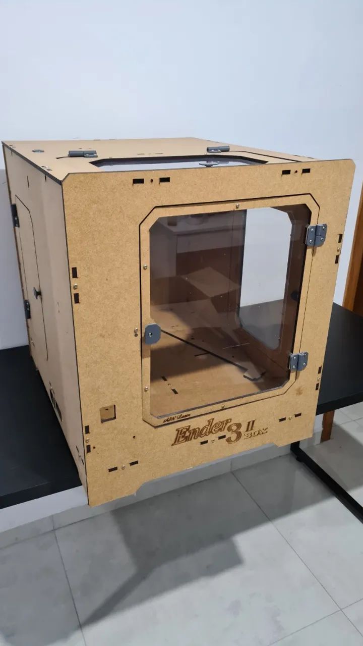 Gabinete Enclosure Caixa de MDF fechado para impressora 3D Creality Ender 3 V2