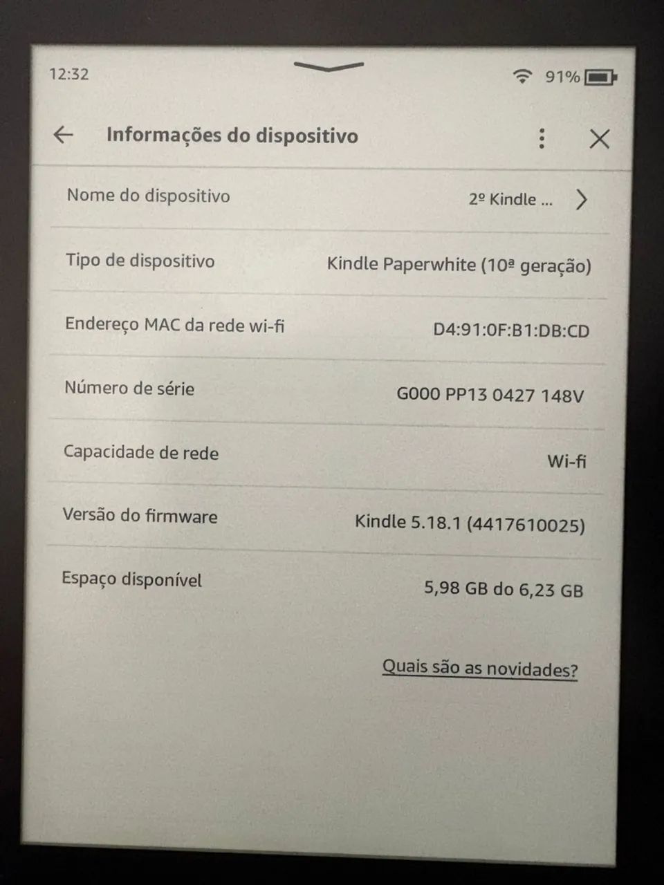 Kindle Paperwhite - Leitor de E-books - Foto 4