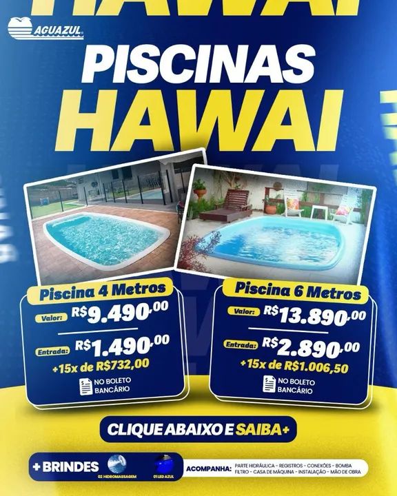 Piscina de fibra para seu lazer! - Foto 2