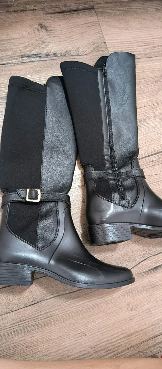 Botas preta cano longo