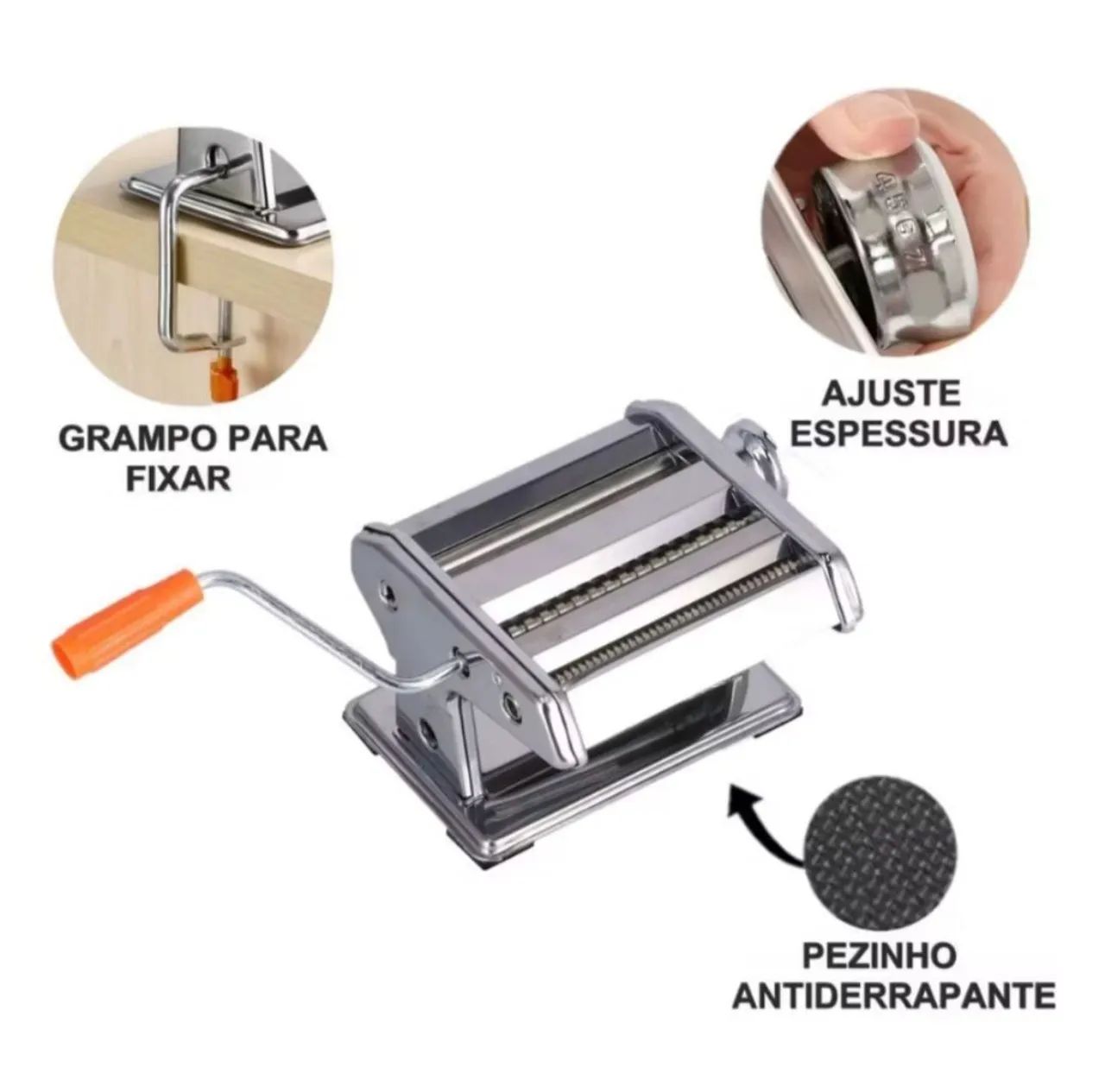 Máquina de Macarrão 3 em 1 - Talharim, Espaguete e Lasanha - Foto 3