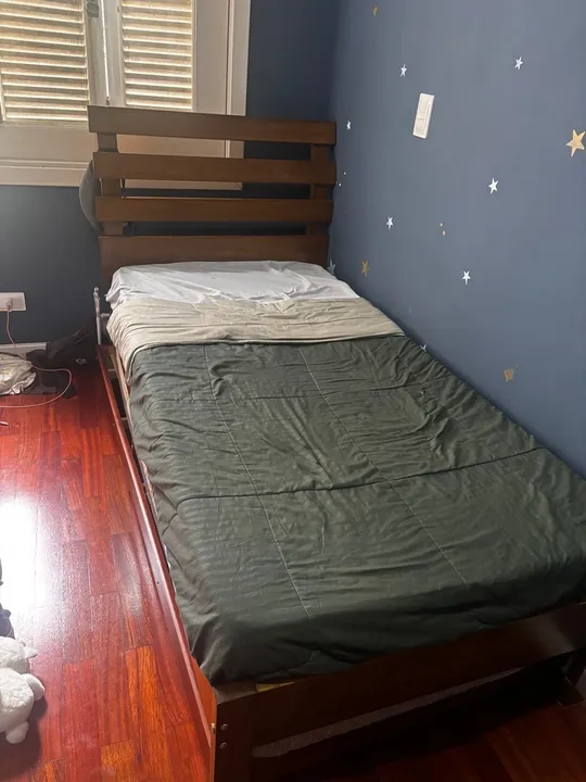Cama de solteiro madeira