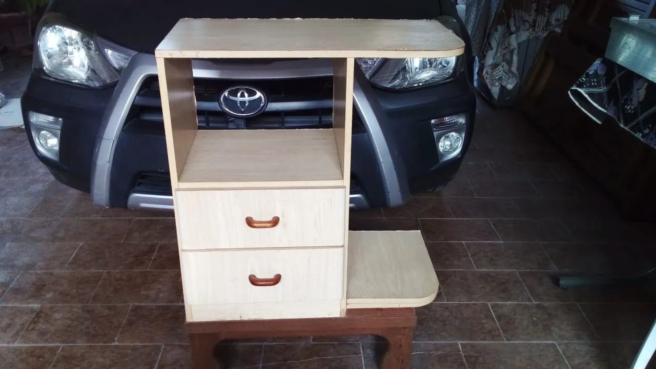 Wooden two-drawer cabinet