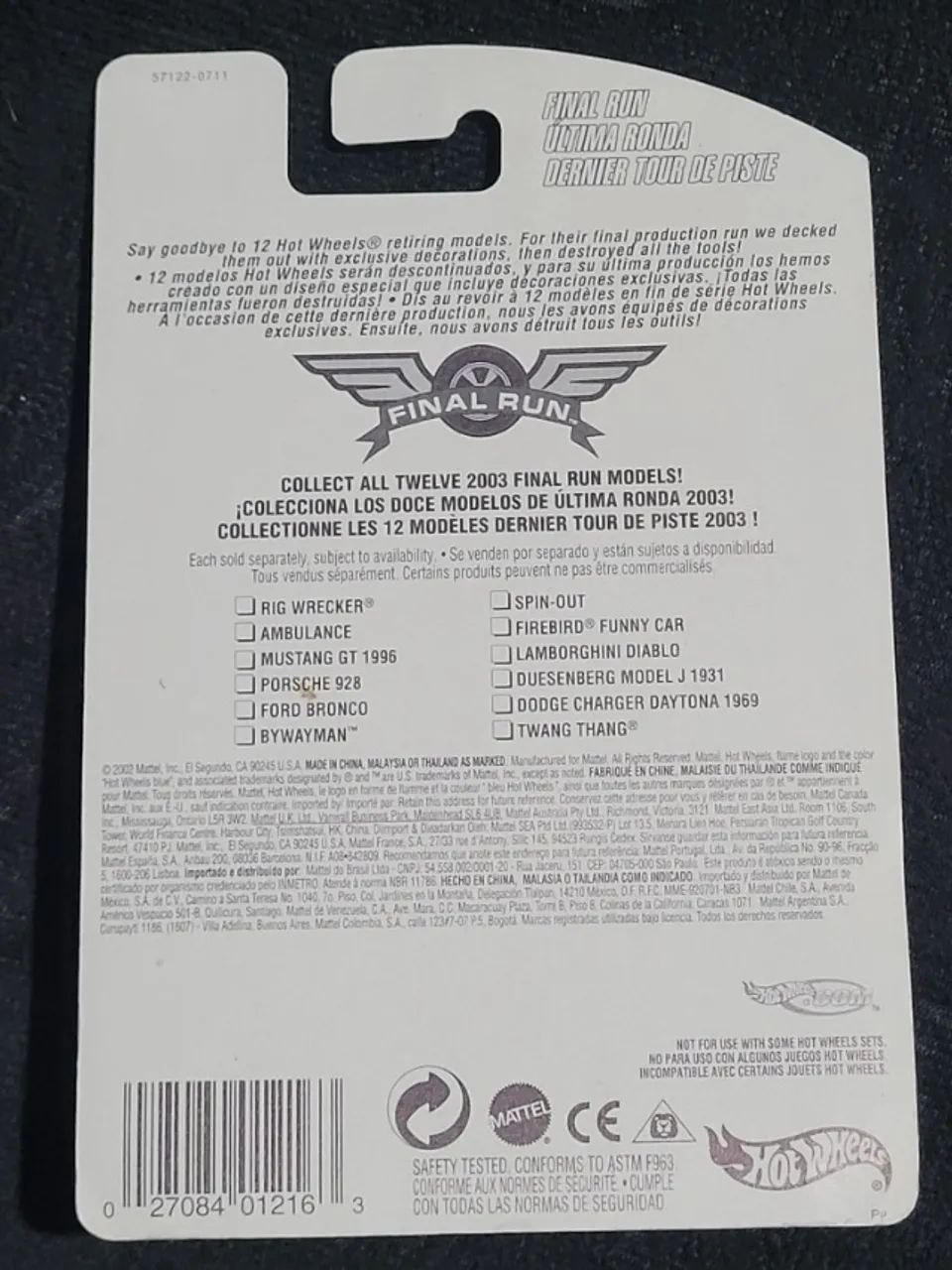 Hot Wheels Rig Wrecker - 2003 195 Final Run - Retiring Model - Carrinho Miniatura Lacrado - Foto 2