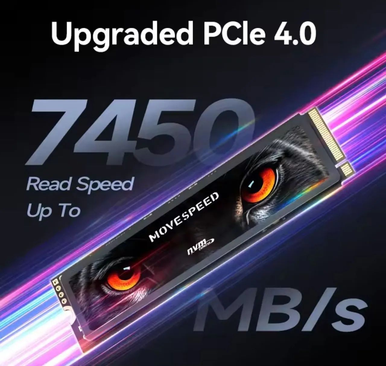 SSD NVMe M.2 2280 7450MB/s PCIe 4.0x4 - MOVESPEED - Foto 2