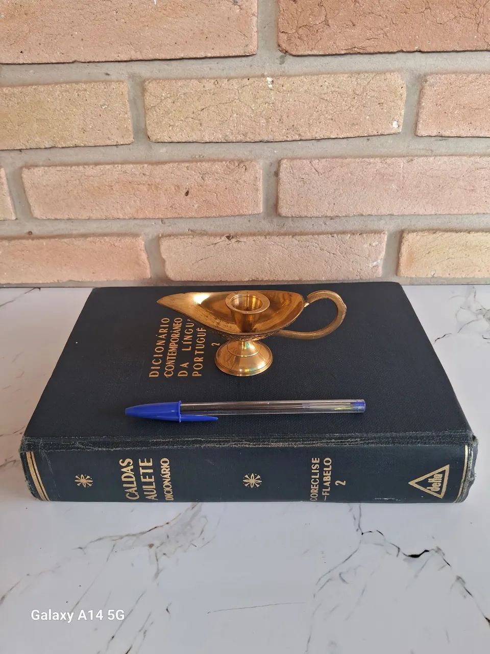 Castiçal palmario dourado - Foto 2