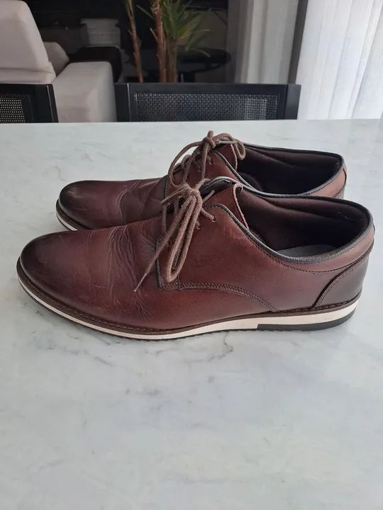 Sapato Viko Marrom Couro 39 - Foto 2