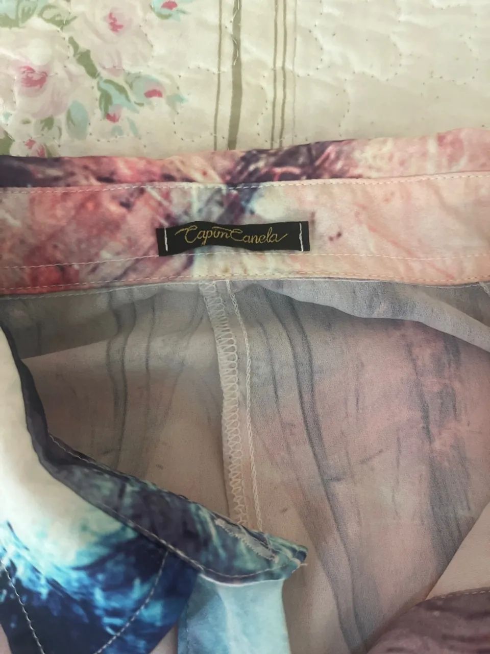 Blusa de seda estampada - Foto 3