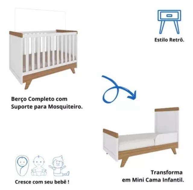 Berço 2 em 1 com colchão  - Foto 5