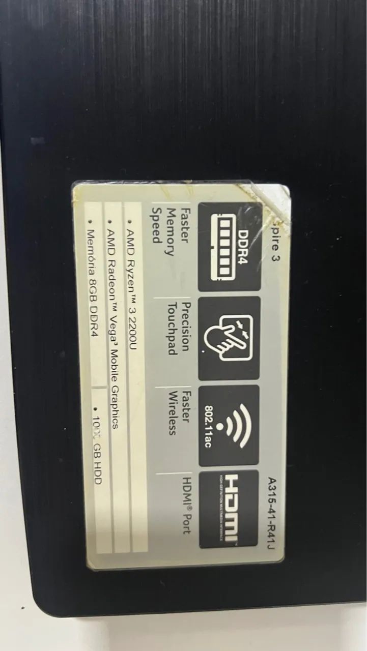 Notebook Acer Ryzen 364317759339521124