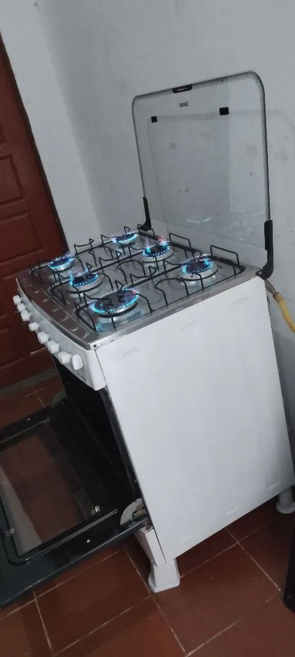 Fogão 6 bocas bem conservado faço a entrega  - Foto 3