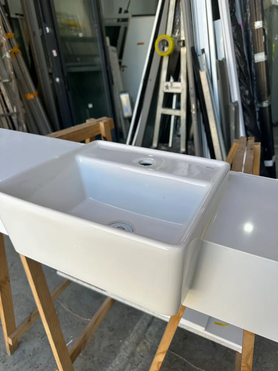 Pia de banheiro quartzo branco  - Foto 2