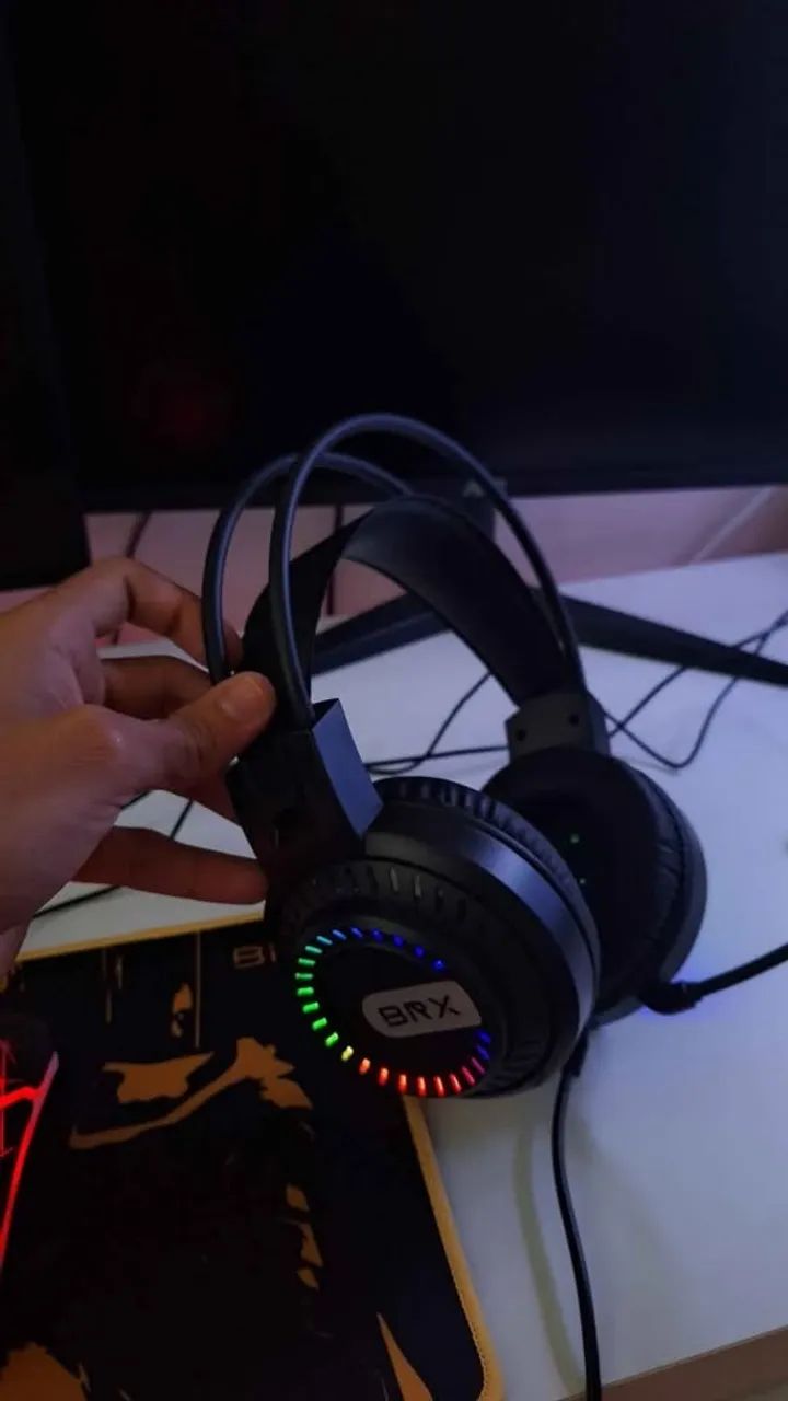 Kit gamer com headset, mouse, mousepad e teclado - Foto 3