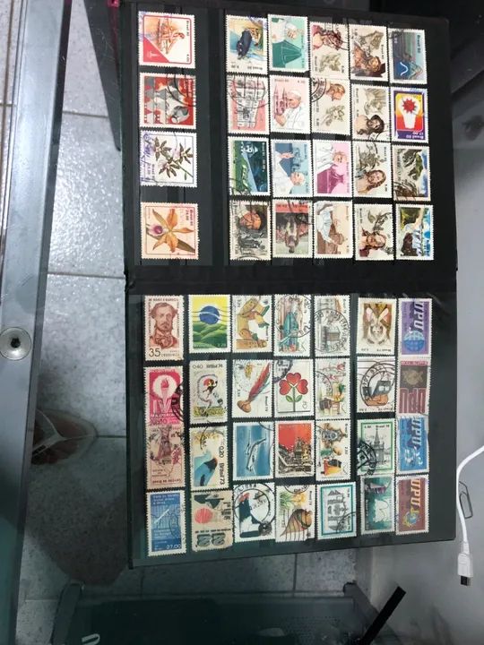 Coleção de selos antigos da década de 70 - Foto 4
