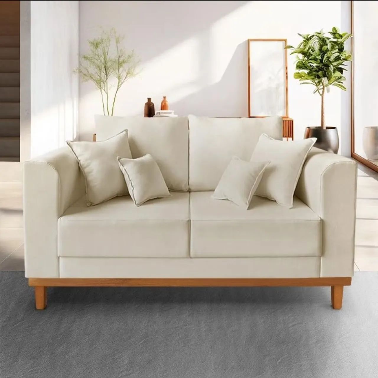 Sofá 2 Lugares Cinza Elegante - Conforto e Estilo! - Foto 3