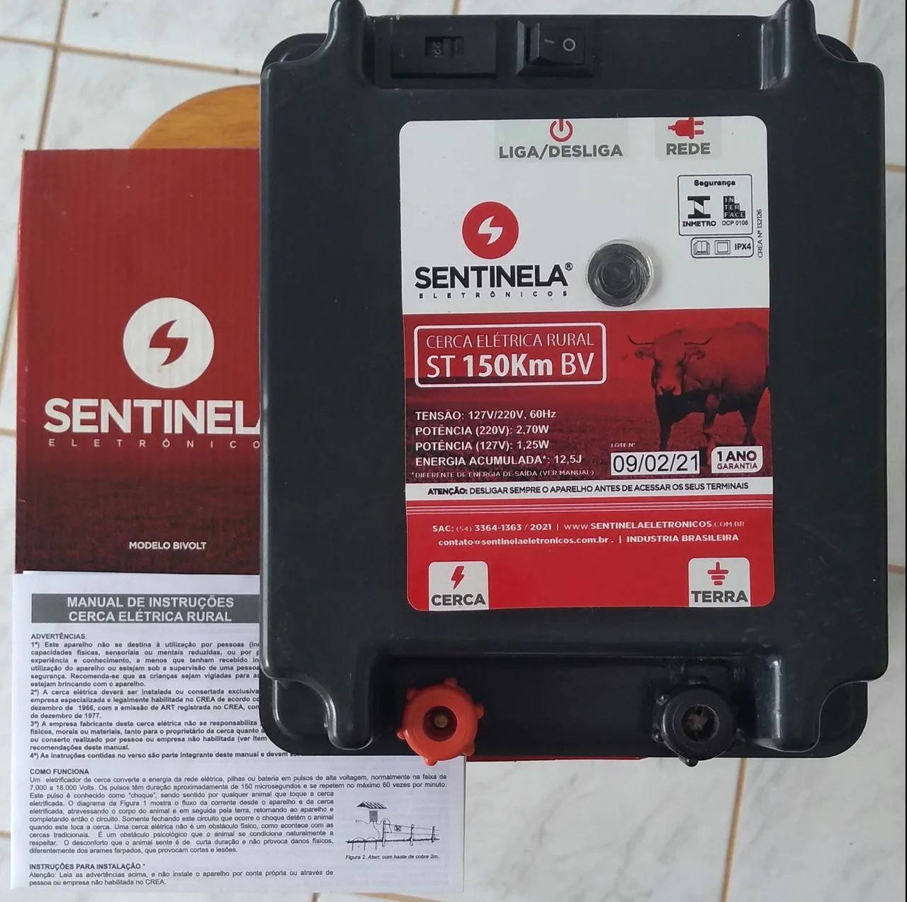 Eletrificador de Cerca 150Km BV Bivolt