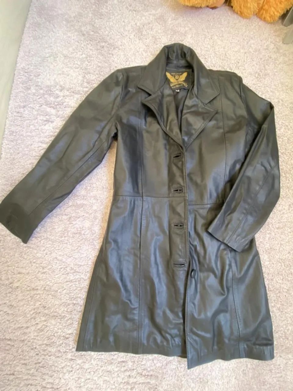 Casaco de couro legítimo