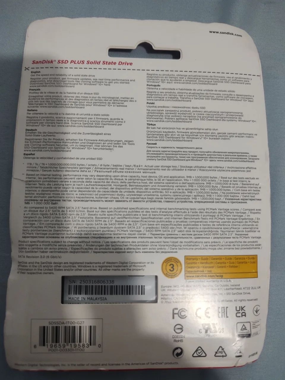 SSD SanDisk Plus 1TB64231152902145121