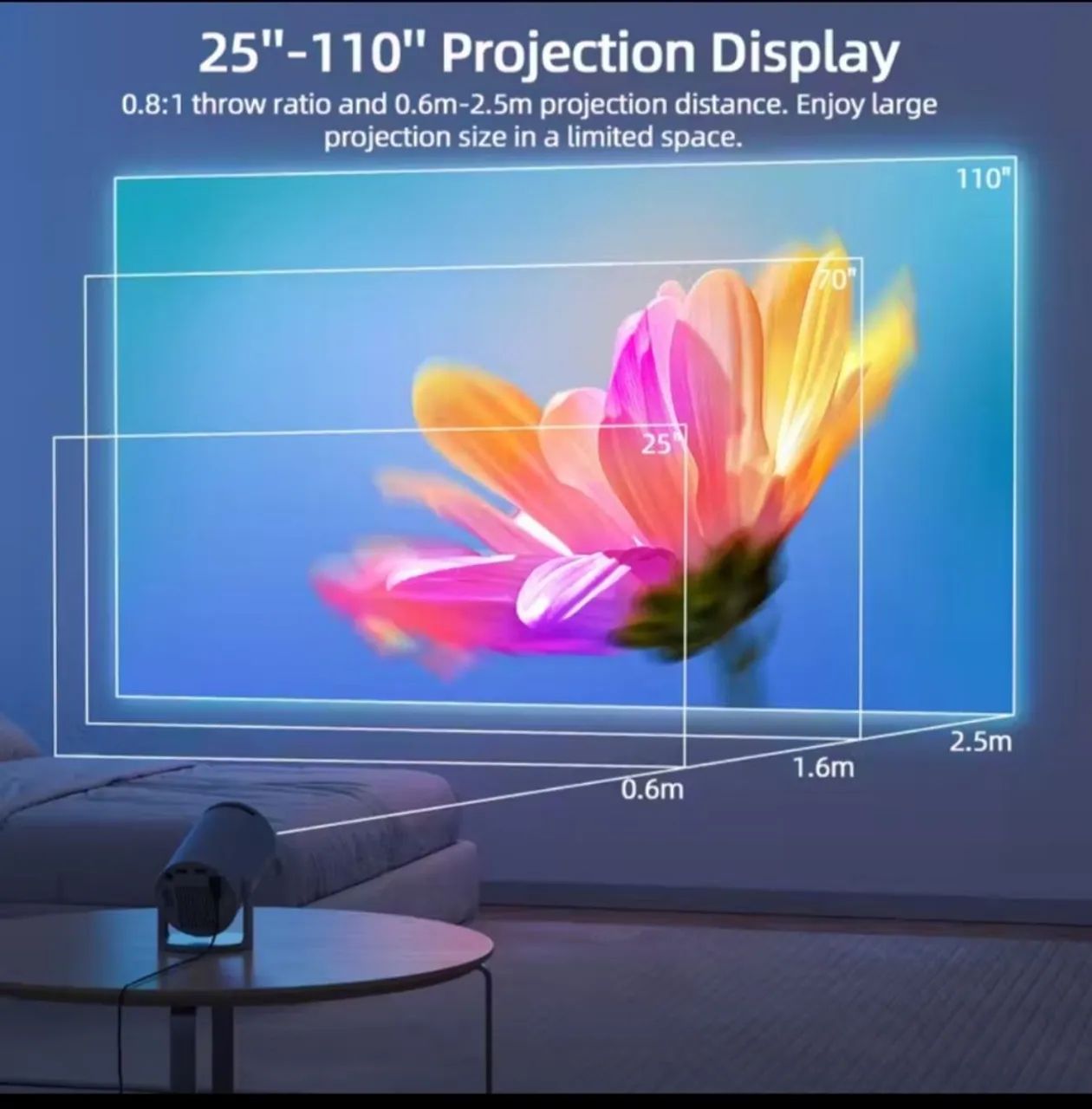 PROJETOR bettdow hy300 PRO ANDROID 13.0 - Foto 4