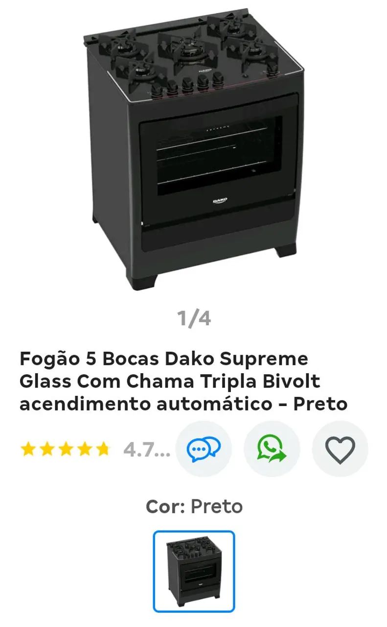 Fogão 5 Bocas automático. - Foto 4