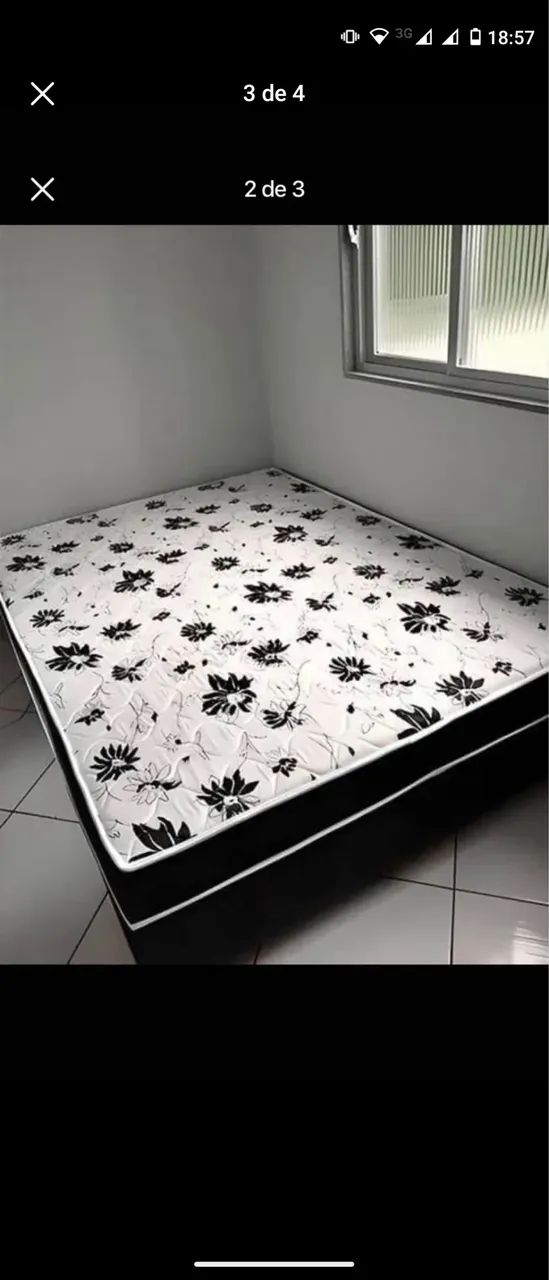 Cama box casal 12cm de espuma 