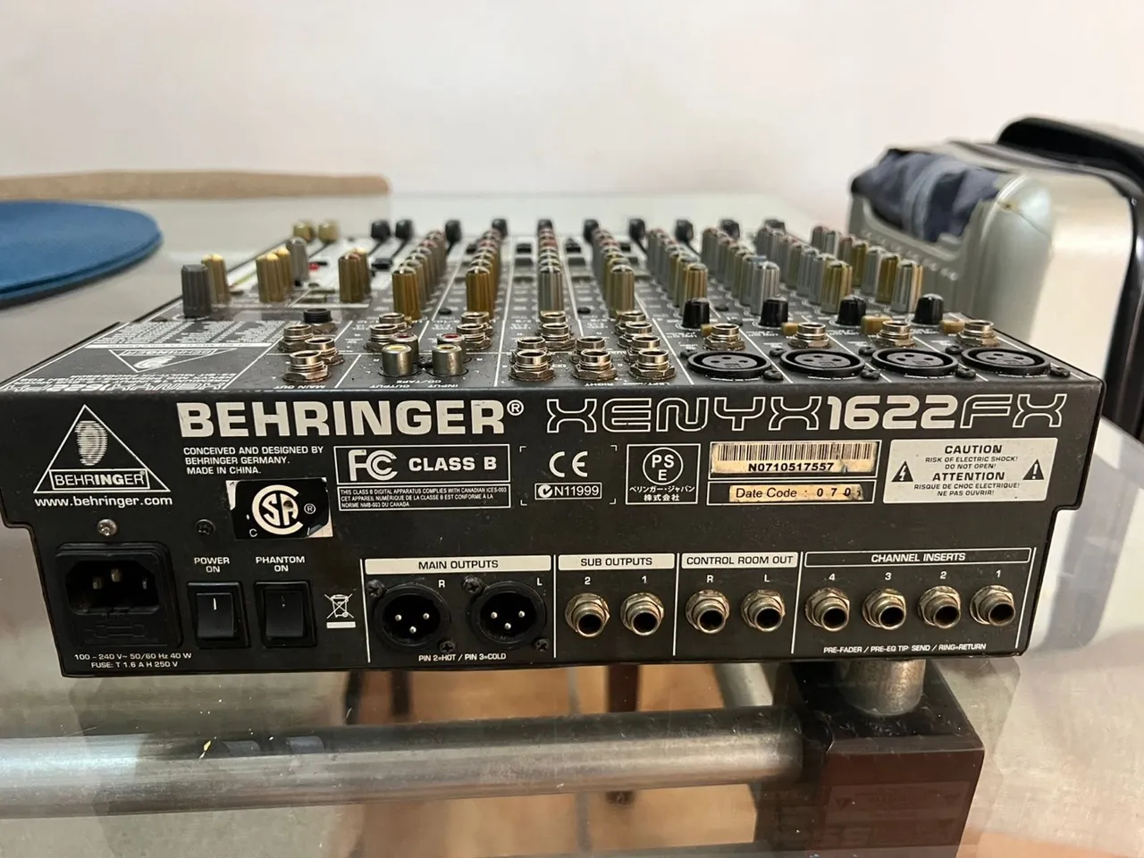 Mesa de Som Behringer XENYX1622FX - Para vender logo de 1.500,00 por 1.190,00