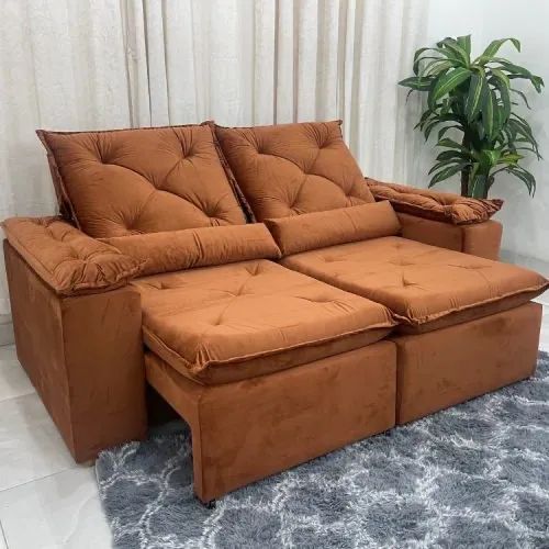 Sofá retrátil reclinável bru 2.00m L436m - Foto 3