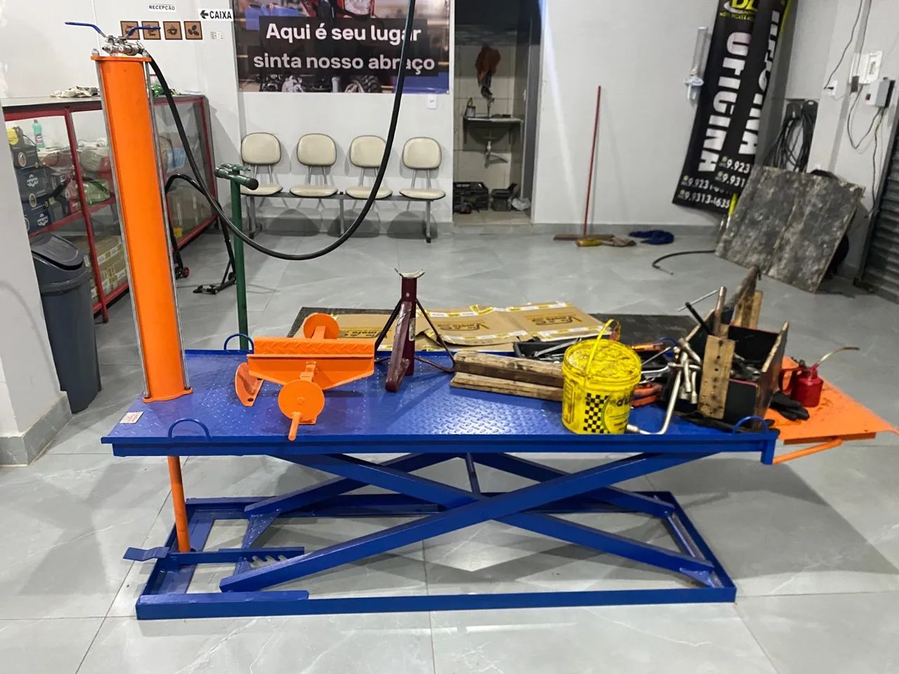 Mesa elevatória para oficina de motos - Foto 2