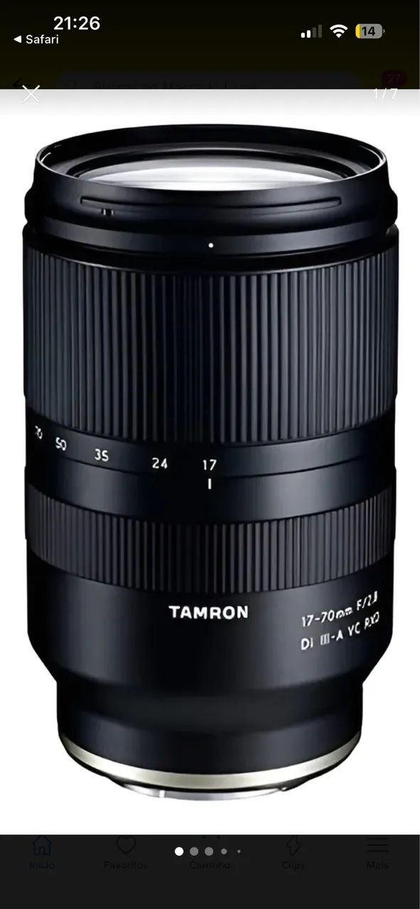 LENTE NOVA - Tamron 17-70mm f/2.8 Di III-A VC RXD - Sony E (APS-C) - Foto 2