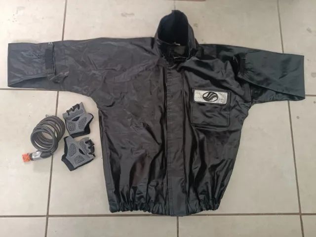 Capa de chuva para motoboy motoqueiro, cadeado e luvas  - Foto 3