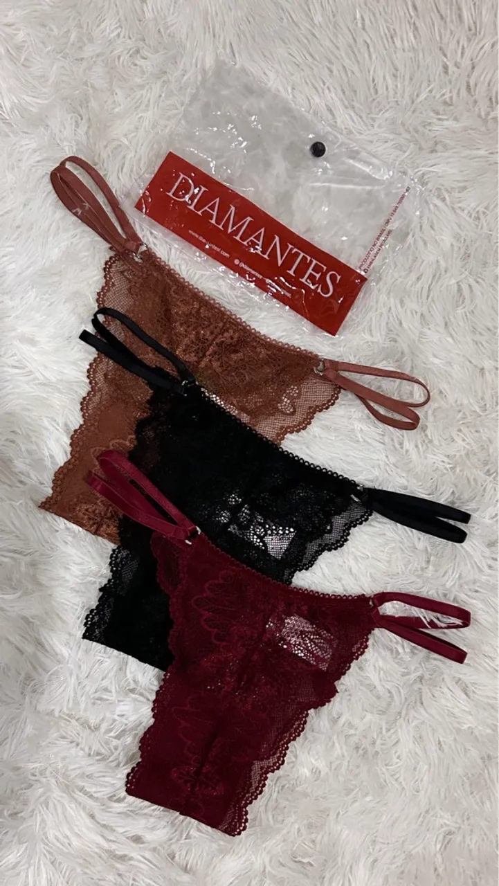 Conjunto de Calcinhas da Diamantes de Renda Delicadas