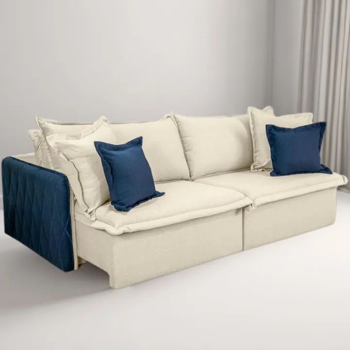 Sofá Cama Retrátil Blog tt43 Molas Bonnel 