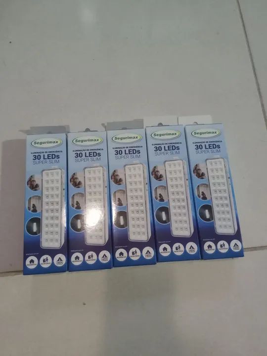 Lâmpadas de Emergência LED 30 LEDs Super Slim - Novas - Foto 2
