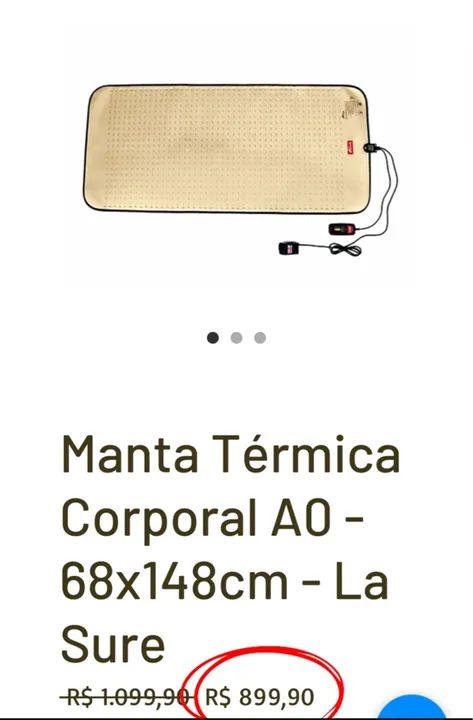 Manta Térmica La-Sure Corporal para Relaxamento - Foto 5