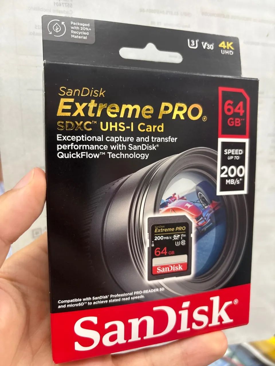 Cartão de Memória SD Sandisk Extreme Pro 4K - Foto 2